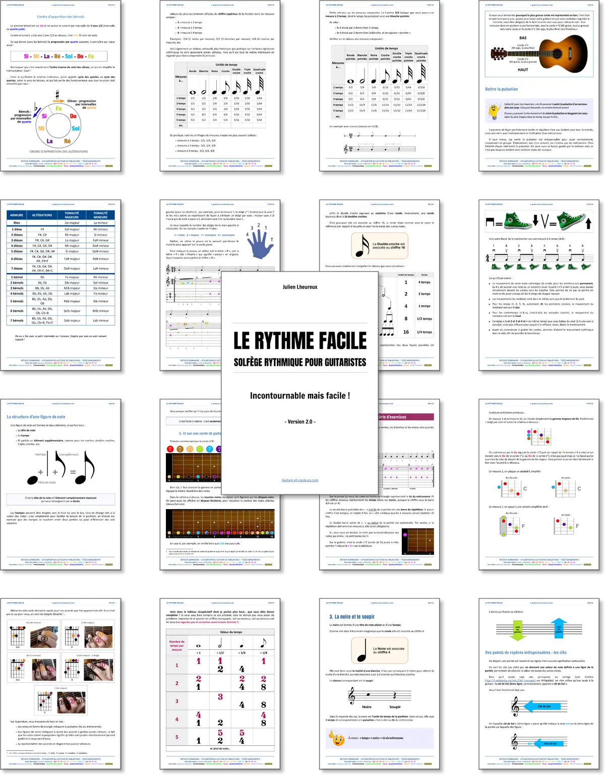 Pages de la méthode Le rythme facile